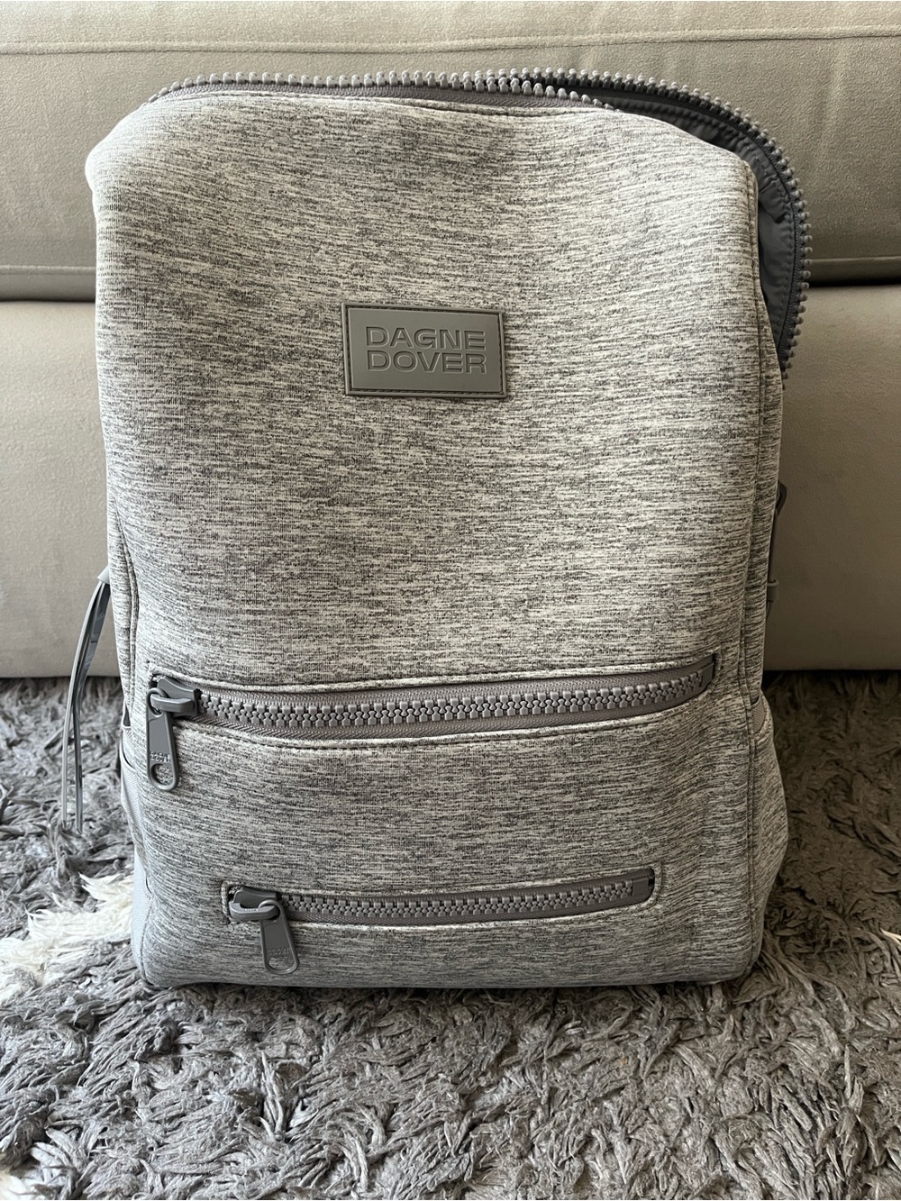Dagne Dover indi diaper backpack. Large. Heather grey. New.